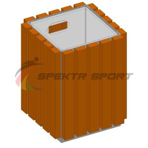 Купить Урна металлическая в деревянной обрешетке SP МФ400 в Аргуне 