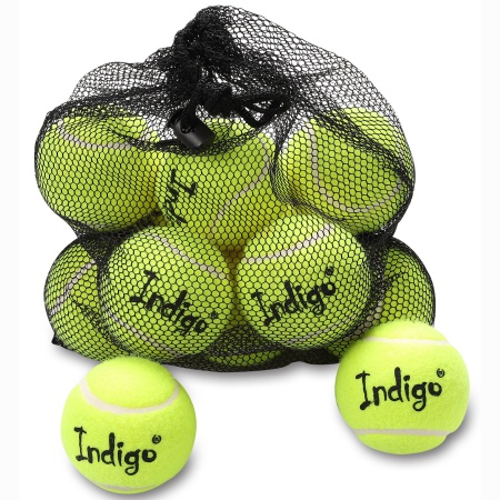 Купить Мяч для большого тенниса Indigo (12 шт в сетке) начальный уровень в Аргуне 