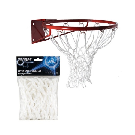 Купить Сетка баскетбольная Torres, нить 6 мм, белая в Аргуне 