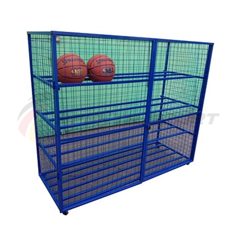 Купить Стеллаж для хранения мячей и инвентаря передвижной металлический (сетка) Цельносварной в Аргуне 